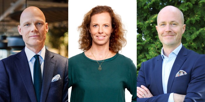 Christian Fredrixon, Kristina Sawjani and Henrik Brinck Landelius.