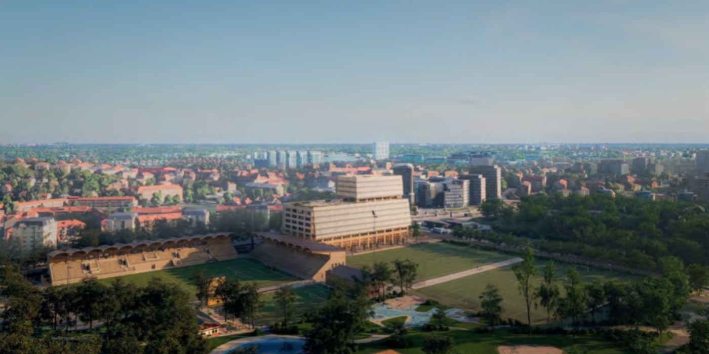 JM's new headquarters will be built adjacent to Skytteholms IP in Solna, which will also be renovated.