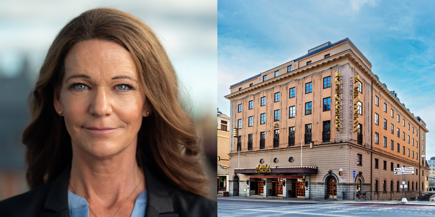 Lena Boberg and the property Hasseln 1 in Stockholm.