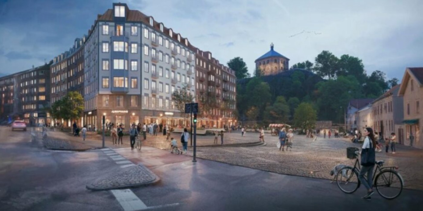 A visualisation for the plans at Skanstorget. Now the detailed plan could be canceled.