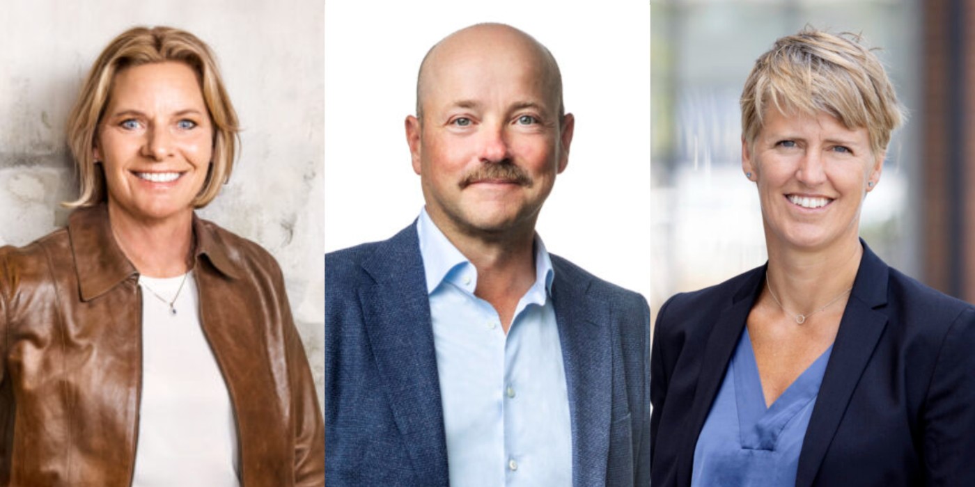 Atrium Ljungberg CEO Annica Ånäs, Castellum CEO Pål Ahlsén and Platzer CEO Johanna Hult Rentsch.