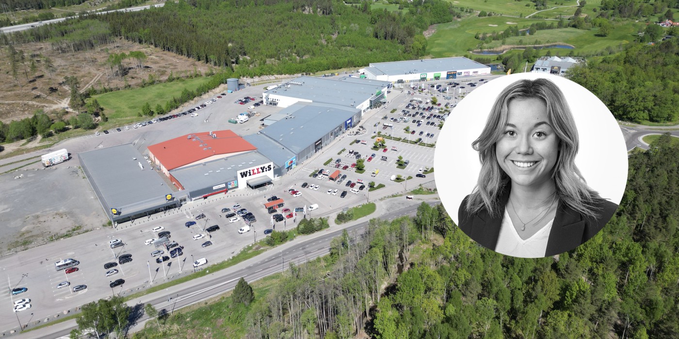 Wilma Norin and Svenska Handelsfastigheter's retail area Solberga in Strängnäs.
