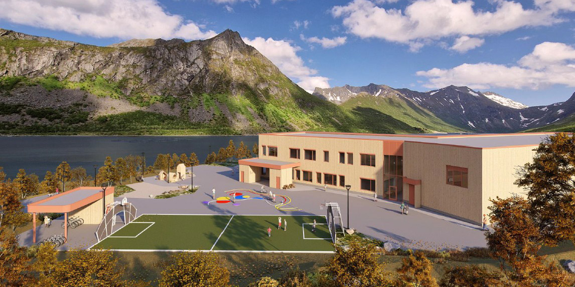 The new elementary, middle and high school will offer a modern learning environment for around 45 students.