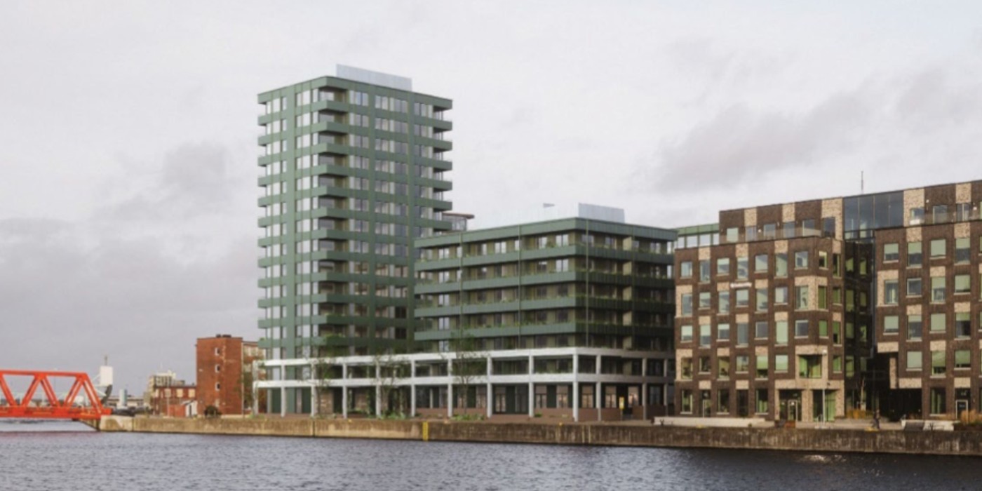Example of how the residential buildings could be designed facing Beijerskajen in central Malmö.