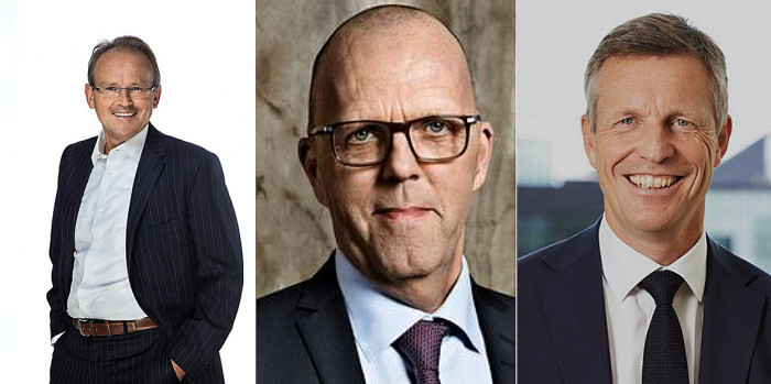 Marcel Kokkeel (resigned CEO, Citycon), Per W. Hallgren (Jeudan) and Henrik Saxborn (Castellum).