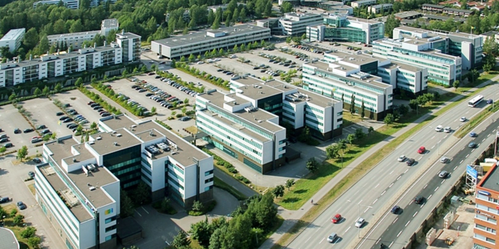 Spektri consists of five modern office buildings comprising c. 35,000 square meters net lettable area and is located in Otaniemi, the western business district of Helsinki.