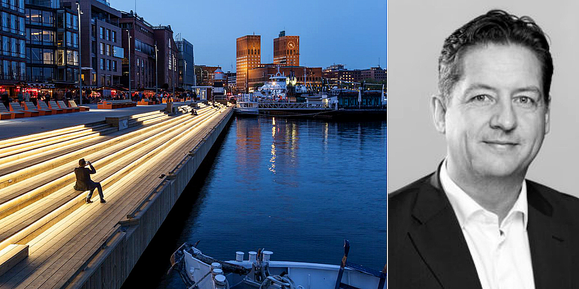 Bent Oustad, CEO at Norwegian Property, and Aker Brygge in Oslo.