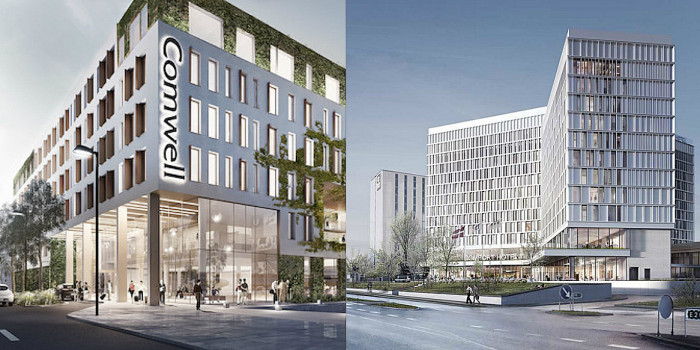 Two of the hotel projects in Copenhagen in 2020.