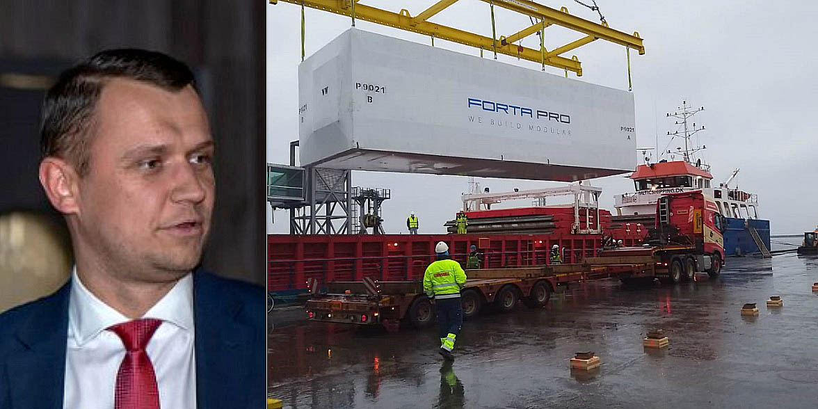 Forta PRO’s CEO Martins Motivāns and the beginning of the creation of Go Hotel, near Copenhagen airport.