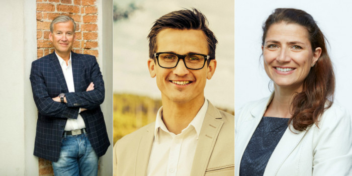 Hans Wallenstam, Andreas Wahlén, and Sonja Horn.