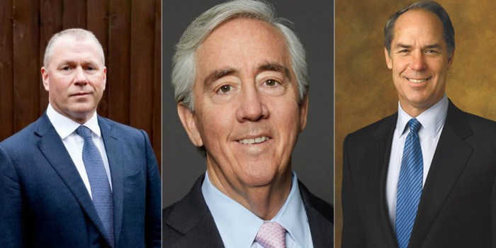 Nicolai Tangen, Norway's Bank's CEO, Robert Steers, CEO of Cohen & Steers, and Gerald L. Hassell, Chairman of The Bank of New York Mellon.