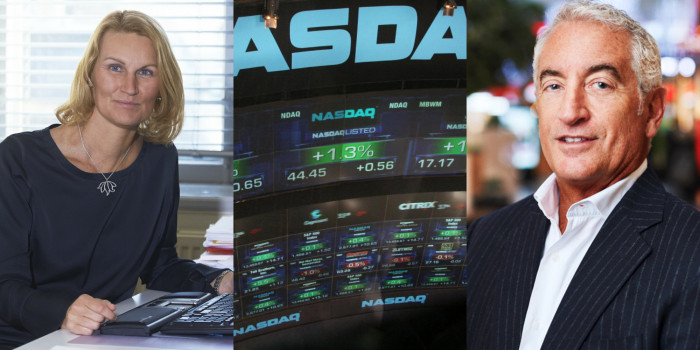 Corem's CEO Eva Landén and F. Scott Ball, CEO of Citycon.